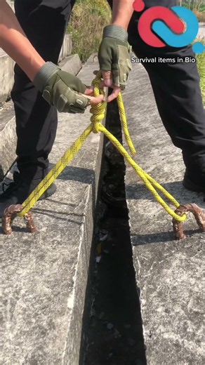 Easy Knot for Connecting Two Fixed Points 💡💪 #knotshortchannel