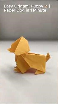 Easy Origami Puppy 🐶 | Make Paper Dog in 1 Minute