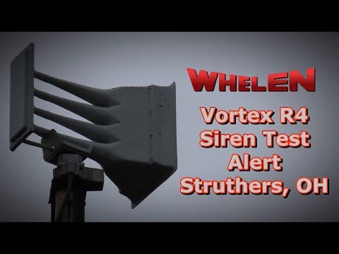 Whelen Vortex R4, Siren Test, Alert, Struthers, OH