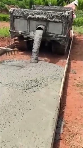 the process of casting roads in the mountains properly using a cement mixer