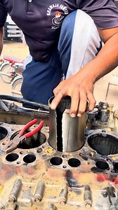 Engine cylinder sleeve removing procedure by Local mechanic 🧑🏽‍🔧 Is it safe or not? #mechanic #reels #automotive #mechaniclife #automobile #mechanical #cylinder. | MD Mohsin Hasan Munna