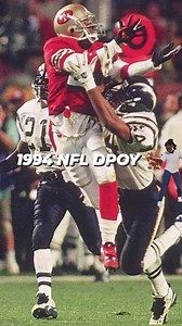 Deion Sanders was named the NFL Defensive Player of the Year (DPOY) in 1994 while playing for the San Francisco 49ers. During that dominant season, he recorded 6 interceptions, returned 3 for touchdowns (a league high), and helped the 49ers win Super Bowl XXIX. Key highlights of his 1994 DPOY season and career include: Historic Production: He recorded 303 interception return yards in 1994, the highest in a single season. Versatility: In addition to his defensive prowess, he was a key return spec