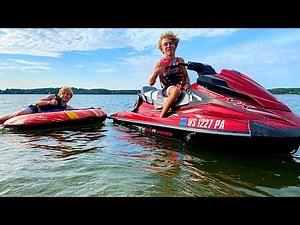 EXTREME Tubing Behind JET SKI