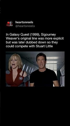 Galaxy Quest (1999) The Sigourney Weaver Line They Had To Dub Over
