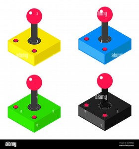 Isometric retro joysticks set. Game pad icon. Video game controller vector illustration Stock Vector Image & Art - Alamy