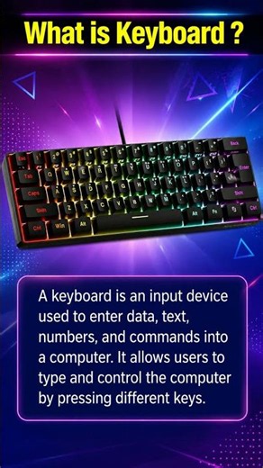 What is Keyboard? | Keyboard Definition in English | Computer Basics #shorts