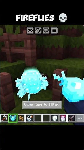 Minecraft fireflies at night 🥰