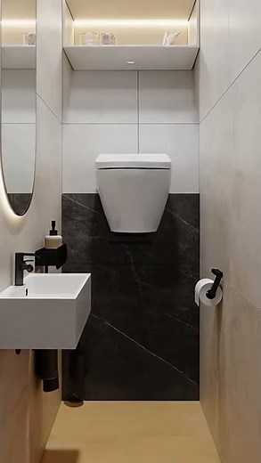 Small Bathroom Renovation | Space-Saving Anti-Stain Ceramic Wall Hung Toilet Transformation