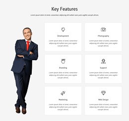 List of key features - HTML Template by Nicepage