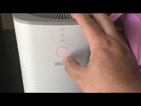 Resetting Red Light on Levoitte Air Purifier LV-H128. Move to off, then press and hold button 3 sec