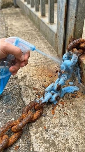 Rusty Chain ⛓ Restoration | Deep Rust Removal Process #cleaning #satisfying #shorts