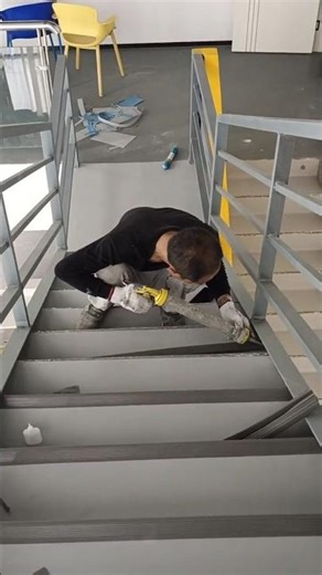 Pvc Strip Antiskid for Steps 🔥 #pvc #steps #construction #renovation #interiordesign #shorts #diy