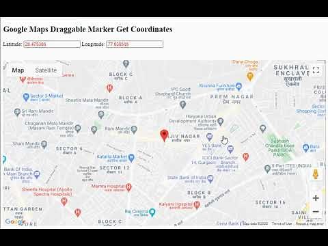Google Maps Draggable Marker Get Coordinates