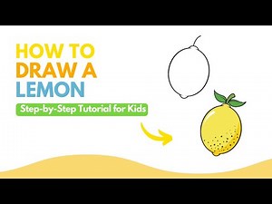 How to Draw a Lemon – Simple Fruit Drawing for Kids & Beginners