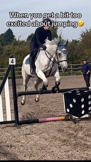 Alanna Clarke on Instagram: "Clearly enjoying myself too much 藍 new vlog is live! Link in bio to see me, a dressage rider, take on a @christie.b.equine jumping clinic with not only my baby dressage horse (we had more than a few poles藍) but also with Jensen, my mums ex eventer! Jumping so well on @animalifeuk vetrophen 李#horse#equestrian#alannaclarkeequestrian#horsegirl#funny#relatable#equestrianlife#showjumping"
