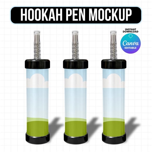 Hookah Pen Mockup Canva Template, DIY Hookah Design, Olit Hookah Mockup, Instant Download - Etsy