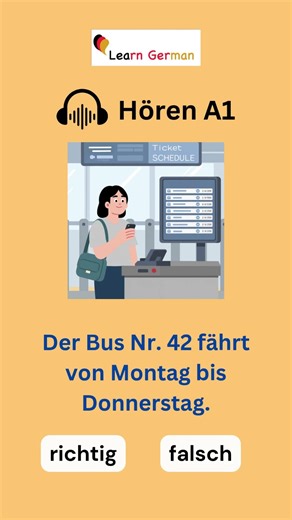 A1 Hörtraining | Übung 15 | Understand Simple German Sentences | Deutsch lernen