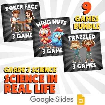 9 No Prep Science Games A - Science in Real Life - Grade 3 Review Activity