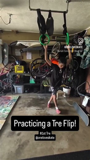 Practicing a Tre Flip (option 3)