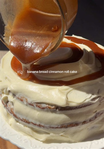 Banana Bread Cinnamon Roll Cake recipe