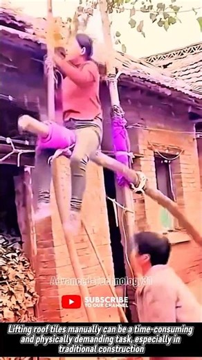An Effective Way to Lift Roof Tiles ‼️#shorts #traditional #innovation