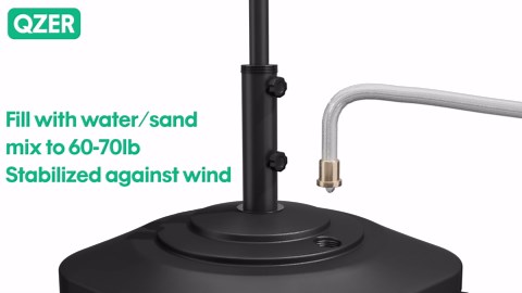 Umbrella Base with Wheels, Umbrella Stand Base Heavy Duty 100lb Windproof, Fillable Umbrella Base Mobile Square Umbrella Stand Outdoor Base for Patio, Deck, Poolside, Lawn, Fits Most Sized Umbrellas