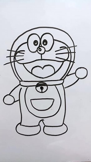 Doraemon Drawing Tutorial for Kids - Step by Step