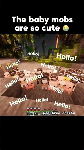 Minecraft cute mobs😭 #minecraft #shorts #shortsfeed