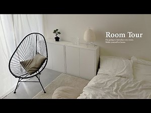 [Room Tour] Make your room look wider. Creating a simple and minimal space｜ White interior