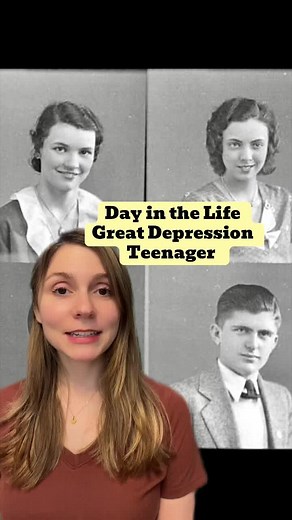 This describes a generalized day in the life of a teenager in the 1930s Great Depression. Experiences varied widely by race, location, and social class. #dayinthelife #greatdepression #1930s #history #historytok