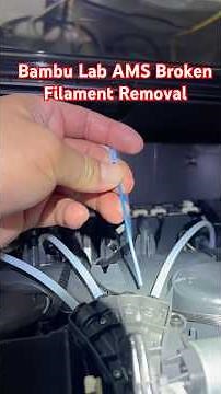 Bambu Lab AMS Broken Filament Stuck Removal #3dprinter #3dprinting #bambulab