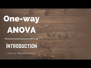 One-way ANOVA: Introduction