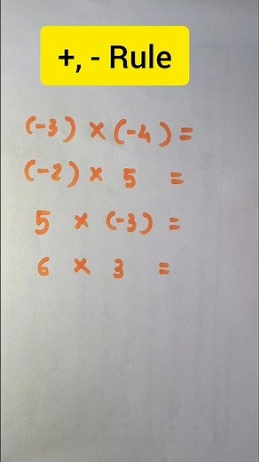 Maths plus Minus Sign Rule #shorts #ytshorts #shortfeed