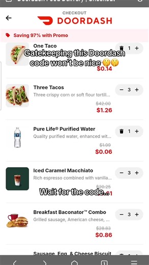 Insane Doordash promo code for march 2026 #doordash #meal #trending | door dash code