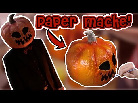Making My Paper Mache Pumpkin Head!