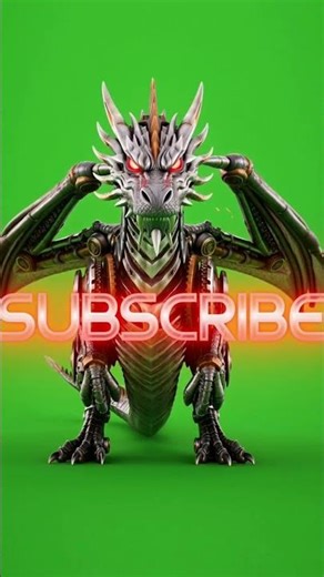Mechanical Dragon Subscribe Effect 🤖 Robotic Dragon SFX (Green Screen) | SFX Remix Lab