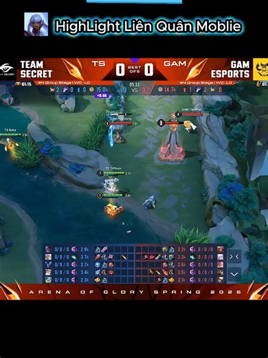 Đấu Trường Danh Vọng Mùa Xuân 2026 GAM vs TS ván 1 #xuhuong #lienquanmobile