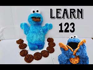 Sesame Street Cookie Monster Counts 1-2-3 Cookies! | learn numbers 1 to 10 with Cookie Monster