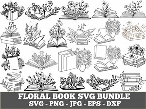 Floral Buch SVG Bundle: Wildblumen Designs (Digitaler Download) - Etsy.de