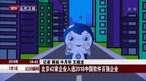 北京42家企业入选2018中国软件百强企业