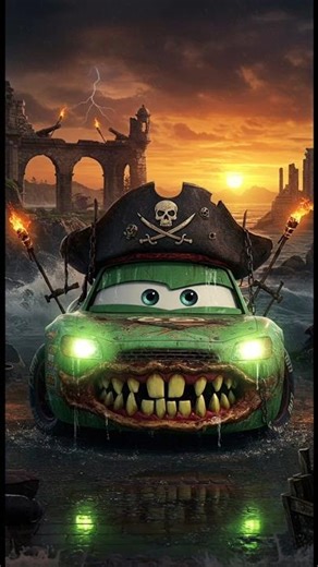 PIRATE VERSION OF CARS CHARACTERS PART 2 #shorts #scary