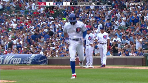 7.1K views · 121 reactions | J-Hey's sac fly makes it 3-1 Cubs at the end of the 1st! | WGN TV | Facebook