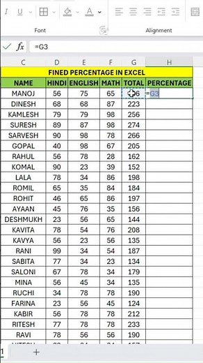 Excel formula for percentage calculation Easy tutorial #excel #excelclasses