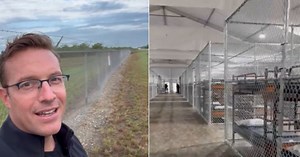 This is what the feared “Alligator Alcatraz” looks like inside in the Florida Everglades