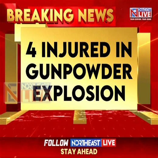 Mishap at Hornbill Festival: 4 Injured In Accidental Gunpowder Explosion An accidental explosion involving locally made gunpowder occurred today at a Morung in the Naga Heritage Village, Kisama, during the ongoing Hornbill Festival, leaving four persons injured, one of the injured is said to be critical. Authorities stated that the blast took place while the men were manually roasting gunpowder, a traditional practice for the firing of muzzle-loading guns during cultural demonstrations. All four