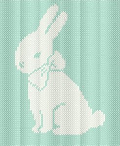 Bunny Knitting Chart: Rabbit Motif for Sweaters & Blankets (PDF Downloadable Pattern - Etsy