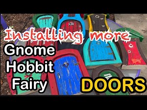 We installed more hobbit fairy gnome doors! DIY how to perfectly attach doors to trees without gap