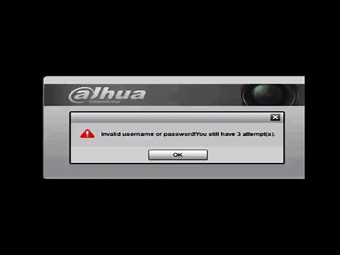 How to Reset Dahua CCTV Camera's Locked Accounts