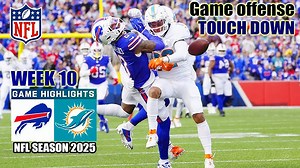 Miami Dolphins vs Buffalo Bills 🔥 Week 10 Highlights | 2025 NFL Season NFL PRO 4K brings you Week 10 highlights from the thrilling matchup between the Miami Dolphins and the Buffalo Bills in the 2025 NFL Season! Experience every touchdown, explosive play, and defensive stop as both teams battle for dominance. 🏈 Don’t miss the action — watch the best NFL Highlights Today! #NFL #NFLHighlights #MiamiDolphins #BuffaloBills #NFL2025 #Football #Week10 #SportsHighlights #FullGame #AmericanFootball #N