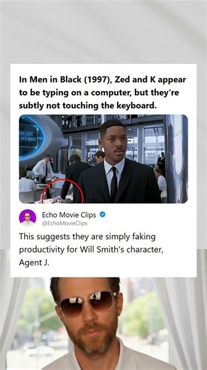 Men in Black 1997 Zed and K Are Not Touching the Keyboard While Pretending to Type